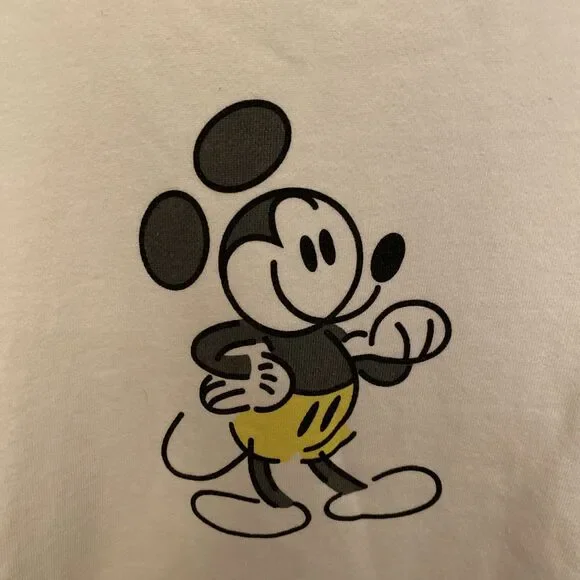 Disney Mickey Mouse & Friends White Retro Sweatshirt Large Genuine Mousewear - Picture 3 of 9